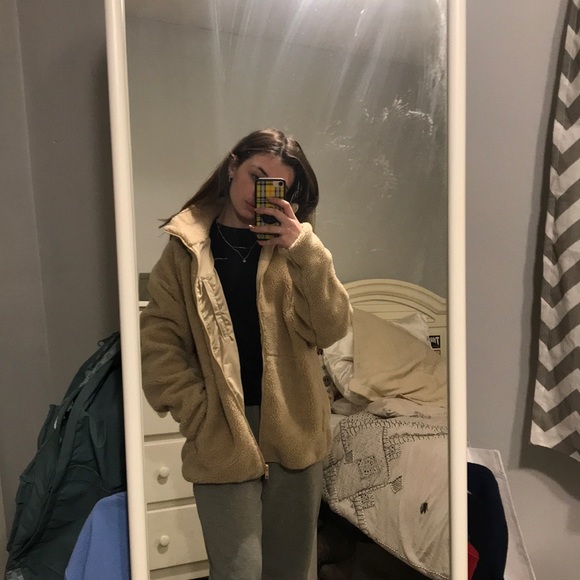 BRANDY MELVILE SHERPA ZIP-UP JACKET - Picture 4 of 6